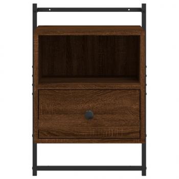 Wand-Nachttisch Braun Eiche 40x30x61 cm Holzwerkstoff