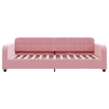 Tagesbett Ausziehbar Rosa 90x200 cm Samt