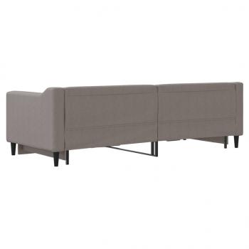 Tagesbett Ausziehbar Taupe 80x200 cm Stoff