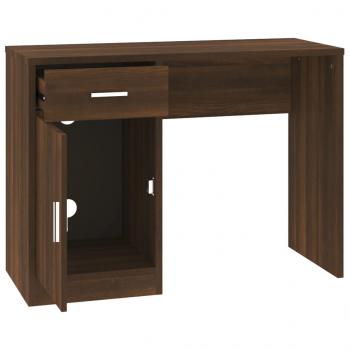 Schreibtisch mit Stauraum Braun Eichen-Optik 100x40x73 cm