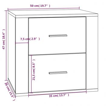 Nachttisch Grau Sonoma 50x39x47 cm