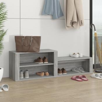 ARDEBO.de - Schuhschrank Grau Sonoma 150x35x45 cm Holzwerkstoff