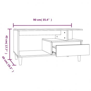 Couchtisch Betongrau 90x49x45 cm Holzwerkstoff