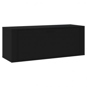 Wand-Schuhschrank Schwarz 100x35x38 cm Holzwerkstoff