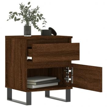 Nachttische 2 Stk. Braun Eichen-Optik 40x35x50 cm Holzwerkstoff