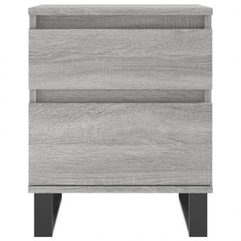 Nachttische 2 Stk. Grau Sonoma 40x35x50 cm Holzwerkstoff