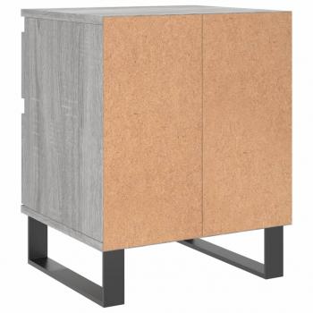 Nachttische 2 Stk. Grau Sonoma 40x35x50 cm Holzwerkstoff