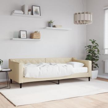 ARDEBO.de - Tagesbett mit Matratze Creme 80x200 cm Stoff