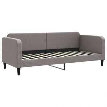 Tagesbett Ausziehbar Taupe 80x200 cm Stoff