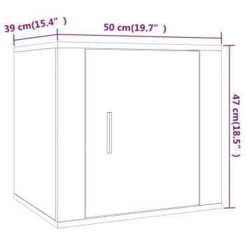 Nachttisch Betongrau 50x39x47 cm