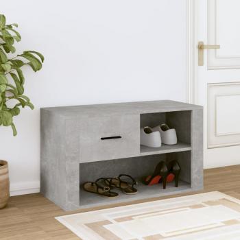 Schuhschrank Betongrau 80x35x45 cm Holzwerkstoff