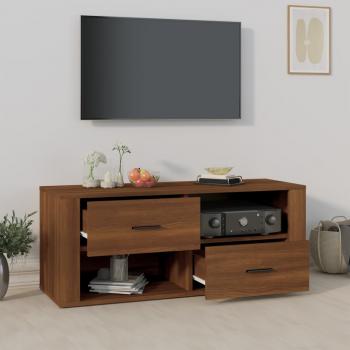 TV-Schrank Braun Eichen-Optik 100x35x40 cm Holzwerkstoff