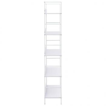 Bücherregal 5 Regalböden Weiß 60x27,6x158,5 cm Holzwerkstoff