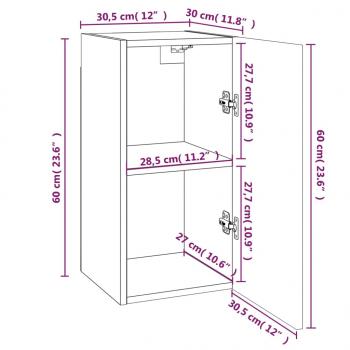 TV-Schrank Räuchereiche 30,5x30x60 cm Holzwerkstoff