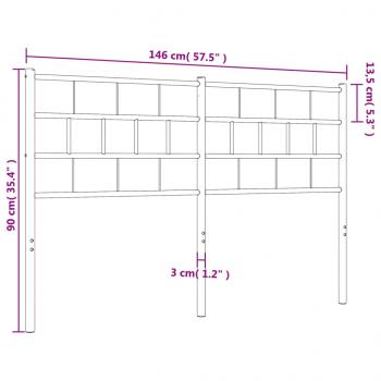 Kopfteil Metall Weiß 140 cm