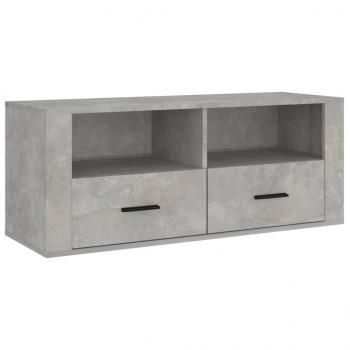 TV-Schrank Betongrau 100x35x40 cm Holzwerkstoff