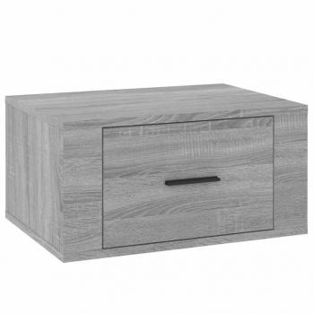 Wand-Nachttische 2 Stk. Grau Sonoma 50x36x25 cm