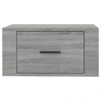 Wand-Nachttische 2 Stk. Grau Sonoma 50x36x25 cm