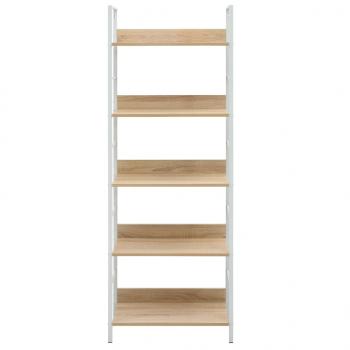 Bücherregal 5 Regalböden Eiche 60x27,6x158,5 cm Holzwerkstoff