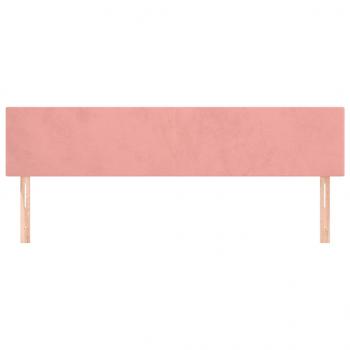 Kopfteile 2 Stk. Rosa 90x5x78/88 cm Samt