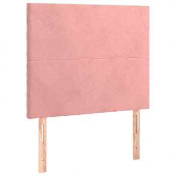 Kopfteile 2 Stk. Rosa 90x5x78/88 cm Samt