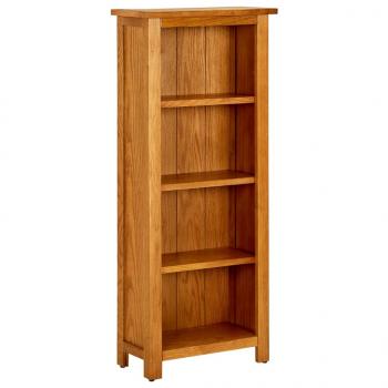 ARDEBO.de - Bücherregal 4 Fächer 45x22x110 cm Massivholz Eiche