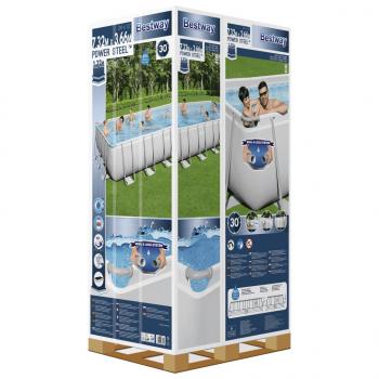 Bestway Power Steel Pool-Set Rechteckig 732x366x132 cm