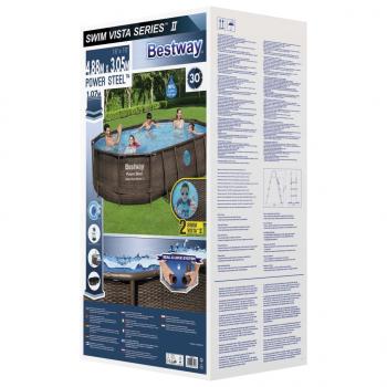 Bestway Power Steel Swimmingpool Set 488x305x107 cm