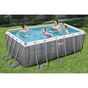 ARDEBO.de - Bestway Power Steel Pool-Set Rechteckig 412x201x122 cm