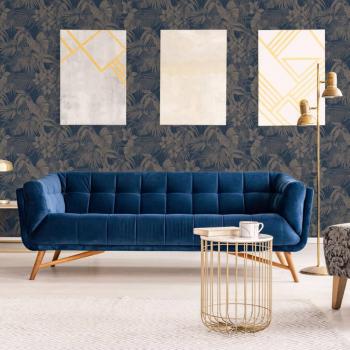 DUTCH WALLCOVERINGS Tapete Joelle Silbern und Blau