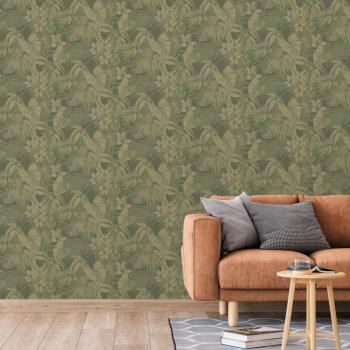 ARDEBO.de - DUTCH WALLCOVERINGS Tapete Joelle Grün und Golden