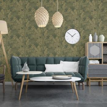 DUTCH WALLCOVERINGS Tapete Joelle Grün und Golden