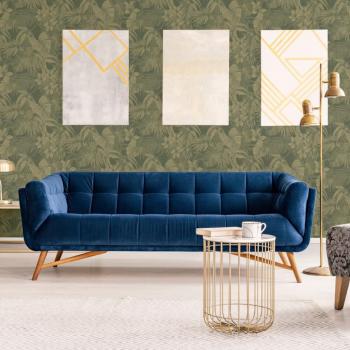 DUTCH WALLCOVERINGS Tapete Joelle Grün und Golden