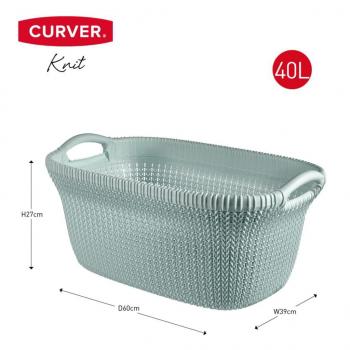 Curver Wäschekorb Knit 40 L Hellblau