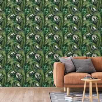 ARDEBO.de - DUTCH WALLCOVERINGS Tapete Eden Schwarz und Dunkelgrün