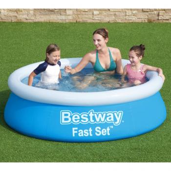 ARDEBO.de - Bestway Fast Set Pool Aufblasbar Rund 183x51 cm Blau