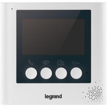 ARDEBO.de Legrand Video-Innenstelle mit 4,3 Zoll Monitor zur Erweiterung des 4,3 Zoll Videokits zum 2-Familienhaus, weiß