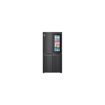 LG GMQ844MC5E Side-by-Side Kombination Multidoor, 83,5 cm breit, 530 L, ThinQ, Door-in-Door, InstaView, Schnellgefrieren, Matte Black Steel