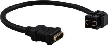 ARDEBO.de Merten HDMI-Keystone mit Kabelpeitsche, schwarz (MEG4583-0002)