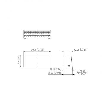 Metz Connect 130861-2402-E Modul AP-Gehäuse 2x12 Port reinweiß, unbestückt