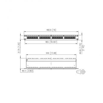 Metz Connect E-DAT C6A 24 Port Patchfeld 1HE LSA (130855C-E)