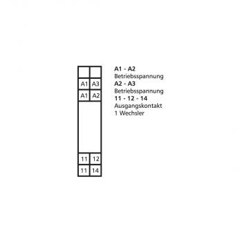 Metz Connect KRA-S-F8/21, 1 Wechsler, 24 V AC/DC (11070613)