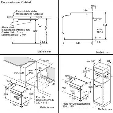 Neff B3CCE4AN0 N50 EEK: A Einbaubackofen, 60 cm breit, 71 L, Hydrolyse, CircoTherm, Heißluft, Display, Hide, versenkbare Knebel, edelstahl