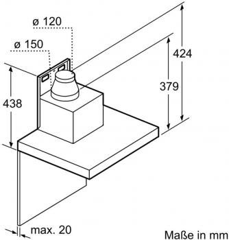 Neff D95BMP5N0 N70 EEK: A Wandhaube, 90 cm breit, Abluft, EfficientDrive, Edelstahl