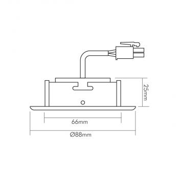 Nobile Downlight A 5068 T Flat chrom-matt 8W 930 38° dim C, 900lm, 3000K, chrom (1856860123)