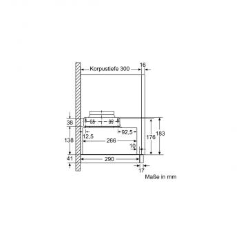 Neff D46BR22X1 N30 EEK: B Flachschirmhaube, 60cm breit, Ab-/Umluft, LED-Licht, silbermetallic