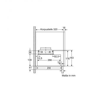 Neff D46BR22X1 N30 EEK: B Flachschirmhaube, 60cm breit, Ab-/Umluft, LED-Licht, silbermetallic