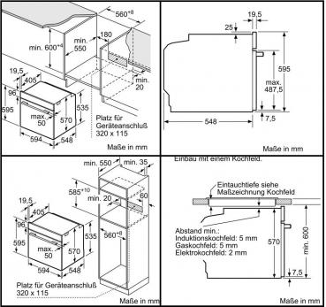 Neff B2CVH7AN1 N50 EEK: A, Einbau-Dampfbackofen, 60cm, 71 L, Pyrolyse, AddedSteam, CircoTherm, edelstahl