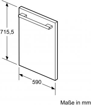 Neff KU1213Z0 Edelstahl Dekortür