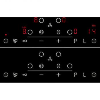 Neff T18BD3AN0 N70 EEK: A Autarkes Elektro-Kochfeld mit integriertem Dunstabzug, Glaskeramik, 80 cm breit, TouchControl, Edelstahlrahmen